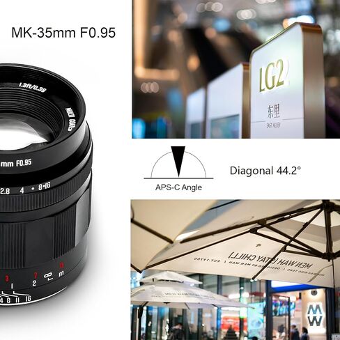 Meike 35mm f0.95 APS-C فتحة كبيرة عدسة زاوية واسعة عدسة تركيز يدوية لكاميرات Nikon Z-Mount Mirroless Z50 50 Z30 Zfc ومتوافقة مع Z5 Z6 Z7 على وضع APS-C in Saudi Arabia