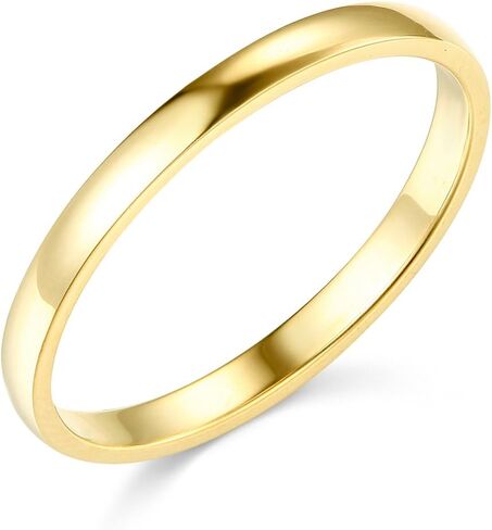 14k White or Yellow Gold 2mm Comfort FIT Plain Wedding Band in Saudi Arabia