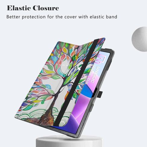 LiuShan Compatible with OUKITEL OKT3 Case,PU Leather Slim Folding Stand Cover for 10.51" OUKITEL OKT3 Tablet(Not Fit Other Tablet),Love Tree in Saudi Arabia