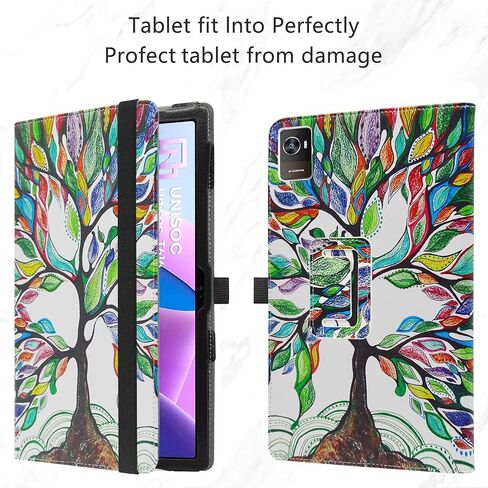LiuShan Compatible with OUKITEL OKT3 Case,PU Leather Slim Folding Stand Cover for 10.51" OUKITEL OKT3 Tablet(Not Fit Other Tablet),Love Tree in Saudi Arabia