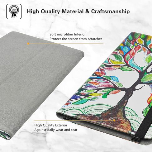 LiuShan Compatible with OUKITEL OKT3 Case,PU Leather Slim Folding Stand Cover for 10.51" OUKITEL OKT3 Tablet(Not Fit Other Tablet),Love Tree in Saudi Arabia