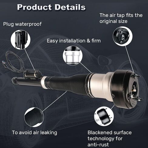 ممتص الصدمات الخلفي الأيسر من VIGOR متوافق مع 2007-2014 Benz S-Class W221 وCL-Class C216 مع Air Matic أو 4Matic Air Strut، رقم OEM 2213205513، 2213205713 in Kuwait