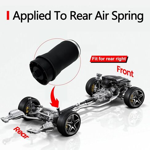 حقيبة زنبركية للتعليق الهوائي الخلفي الأيسر من Vigor متوافقة مع سيارة BMW X5 E53 2000-2006، رقم OEM 37126750355 in Kuwait