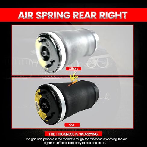 حقيبة زنبركية للتعليق الهوائي الخلفي الأيسر من Vigor متوافقة مع سيارة BMW X5 E53 2000-2006، رقم OEM 37126750355 in Kuwait