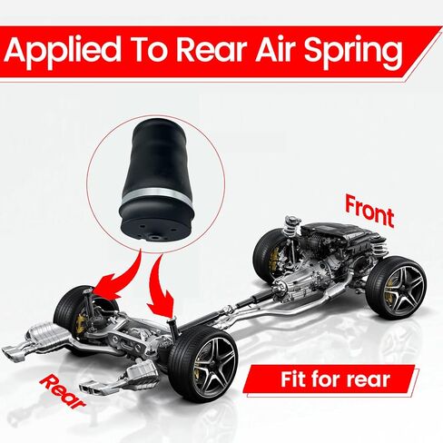 حقيبة زنبركية للتعليق الهوائي الخلفي من VIGOR متوافقة مع سيارة Benz R320 R350 R500 R550 R63 AMG، رقم OEM 2513200025، 2513200325، 2513200425 in Kuwait