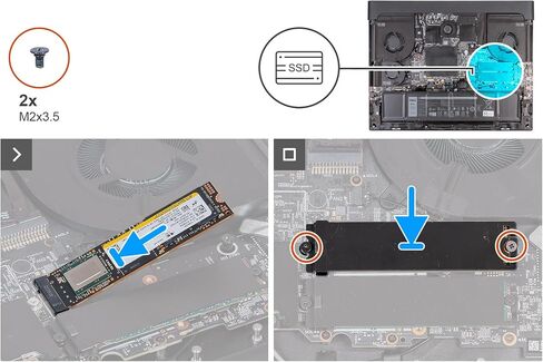 Deal4GO M.2 2280 SSD Support Bracket Thermal Shield Heatsink 7N3CY Replacement for Dell Alienware M18 R2 R1 M16 R2 R1 (Upgrade Edition) in Saudi Arabia