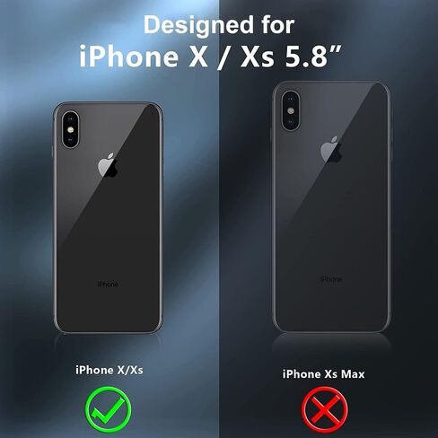 for iPhone X Case,for iPhone Xs Case, Built-in Screen Protector Full Body Protection Heavy Duty Shockproof Rugged Cover Skin for iPhone X/Xs 5.8inch (Black/Clear) in Saudi Arabia