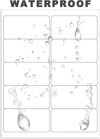 Mr-Label 2" x 4" Glossy Crystal Clear Address Labels - Waterproof and Tear-Resistant - for Laser Printer Only - Permanent Adhesive - for Glass Bottle | Envelope (100 Labels) in Saudi Arabia