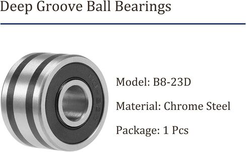 1pcs B8-23D Deep Groove Ball Bearings - [8mm x 23mm x 14mm] Chrome Steel Balls for Motors Machine Tool Gearboxes Bearing Use,Double Sealed in Saudi Arabia