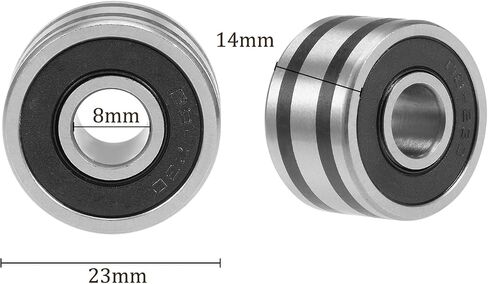 1pcs B8-23D Deep Groove Ball Bearings - [8mm x 23mm x 14mm] Chrome Steel Balls for Motors Machine Tool Gearboxes Bearing Use,Double Sealed in Saudi Arabia