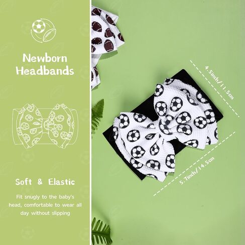 Baby Girl Bows Headbands, 2PCS Donut Cupcake Dessert Print Baby Bows, Elastic Nylon Hairbands for Newborn Hair Accessories for Infant Toddlers Kids Birthday Party in Saudi Arabia