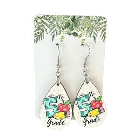 5th Grade Teacher Earrings - Elementry School Teacher Appreciation Gift - Gift for Teachers