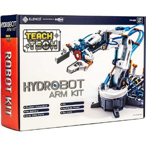 Teach Tech "Hydrobot Arm Kit"، مجموعة هيدروليكية، لعبة بناء العلوم والتكنولوجيا والهندسة والرياضيات للأطفال بعمر 12 عامًا فما فوق