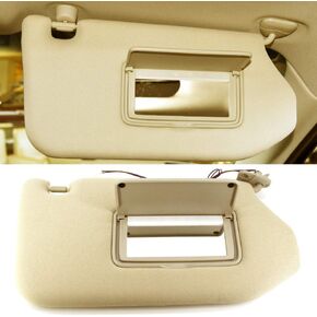 USTAR Beige Left Sun Visor Fit for Nissan Pathfinder 2013-2018 Infiniti QX60 2014-2017 JX35 2013 with Vanity Light 96401-9PB0A