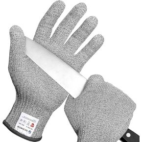 Schwer SlicePro ANSI A9 Cut Resistant Gloves, Food Grade Reliable Cutting Gloves, Mandoline Gloves for Kitchen Meat Cutting, Oyster Shucking, Fish Fillet Processing, Wood Working, AR1501, L