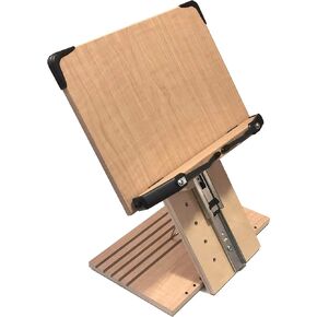 BS1500PRO Large Portable Height Adjustable Foldable Eye-Level Ergonomic Bookstand Holder for Reading Hands Free Large Thick Heavy College Textbooks Tablets Neck Pain Free