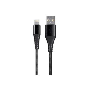 Monoprice AtlasFlex Series Durable MFi Certified Lightning to USB Type-A Charge & Sync Kevlar-Reinforced Nylon-Bra 3 Feet