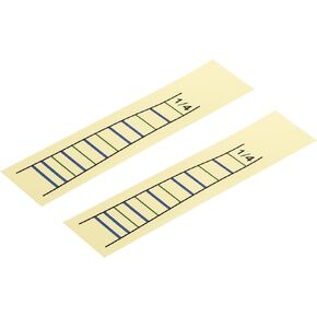 MECCANIXITY 3/4 Violin Finger Position Markers Stickers Violin Fret Guide Scale Indicator Markers 3/4 Yellow for Learning Precise Finger Position, Pack of 2