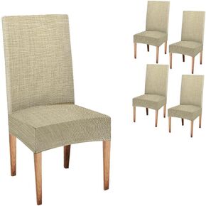 Chair Covers Set of 4 Floral Pattern Wallpaper Baroque Seamless Background Gold and Dark Blue O Spandex Super Fit Stretch Removable Washable Kitch