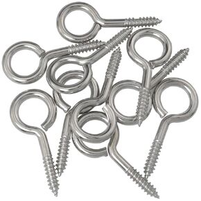 10pcs 14# Eyelet Screws Lag Eyebolt Carbon Steel Heavy Duty Hook