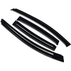 Lightronic WV94611 Outside-Mount Side Window Visor Deflector Rain Guard, Dark Smoke, 4-Pieces Set, Fits 2011-2015 Chevrolet Cruze, 2016 Cruze Limited