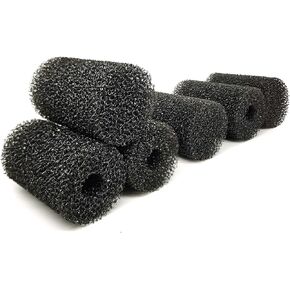 6X Pre-Filter Sponge for Aquarium Shrimp Fry Fish Tank Filter Pump Prefilter Sponge Replacement Foam Cover 3.2 X 1.6 Inch with 0.6" Hole Diameter