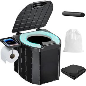 Portable Toilet for Camping Portable Potty for Adults Porta Potty with Lid Travel Toilet Commode Bucket Toilet for Indoor,Outdoor And Emergency Use