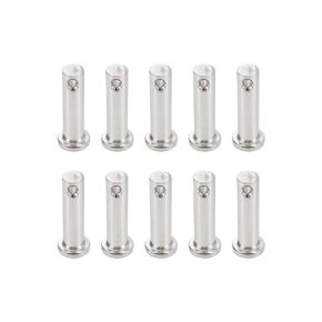 10 Pcs Single Hole Clevis Pins Flat Head 304 Stainless Steel Clevis Pins,Silver M8x12mm