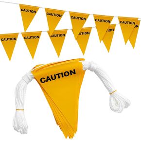 Perimeter Marking Flags 102 Ft/ 45 Pcs Caution Pennant Banner Flags Safety Flags for Traffic Barrier Construction Warning Of Hazardous Areas, Scaffolding, Sporting Events (Stylish Style)
