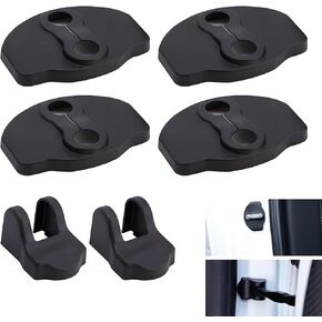 6 PCS Car Door Latches Stopper, Waterproof Durable Vehicle Limiter Accessories, Anti-Scratch Automotive Door Lock Protective Case Compatible with Tesla Model 3 Model Y (Black)
