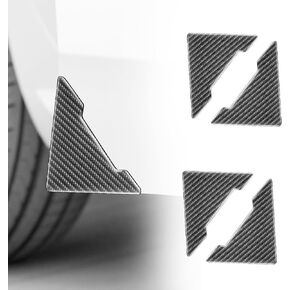 4 PCS Car Door Corner Anti-Collision Sticker, PVC Carbon Fiber Pattern Body Paint Door Edge Protective Film Sticker, Simple Anti-Scratch Decorative Accessory, Suitable for Most Models (Black)