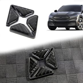 Car Door Corner Anti-Collision Strip Compatible with Ford Mustang Mach E Real Carbon Fiber Accessories Exterior Decorations Protection Stickers Decals Trims Modification Strips (Black)