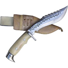 GK&CO. Kukri House Authentic Kukri/Khukuri -5 Inch Blade American Eagle Dragon Kukri-Full Tang Bone Handle, Leather Sheath Khukuri-Handmade in Nepal Imported