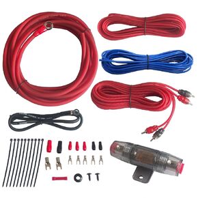 True 4 Gauge Car Audio Cable Amp Wiring Kit- 2 Channel CCA Power Cable Amplifier Install Wiring Kit 17ft 4AWG Power Wire RD04AK4