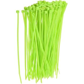 Cable Zip Ties Nylon Cable Wraps, [for Home, Garage and Daily Use] - 6x0.1 Inch/Fluorescent Green / 100Pcs