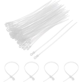 MECCANIXITY 250Pcs 9 Inch 44 Lbs Mounting Head Cable Zip Ties with Screw Hole Self-Locking Nylon Cable Tie 0.17" Wraps for Cord Management, Black