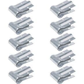 10 Pack Greenhouses Shelf Tee Joint End Pipe Rail Clamps Fit Nominal Size 1/2" Galvanized Steel Pipe (OD 0.84"), Farm Shed T Bracket Connector Hanger Pipe Strap Hoops Clip, Chaink Link Tube Joint