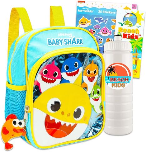 حقيبة ظهر بيبي شارك الصغيرة للأولاد - حقيبة ظهر بيبي شارك للأطفال الصغار 1-3 تتضمن الحزمة حقيبة ظهر صغيرة بيبي شارك مقاس 10 بوصات، زجاجة مياه، ملصقات، المزيد | حقيبة ظهر بيبي شارك للأطفال الصغار والأولاد والبنات in Kuwait