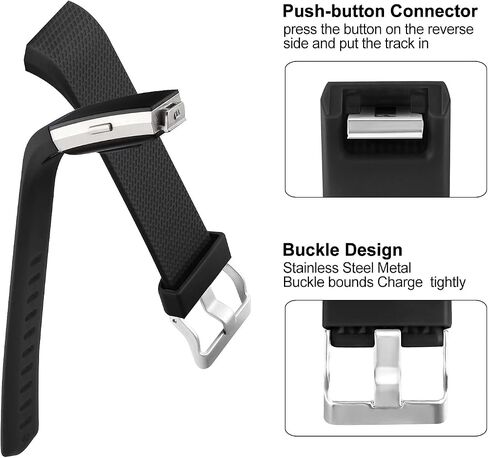navor Replacement Bands Bracelet Straps Wristbands Compatible for Fitbit Charge 2 for Women Men Boys Girls in Saudi Arabia