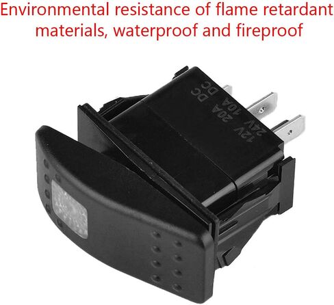 ESUPPORT 12 فولت 20A 3Pin مقاوم للماء سيارة قارب الطرق الوعرة البحرية إضاءة LED زرقاء زر الضغط الروك تبديل التبديل in Kuwait