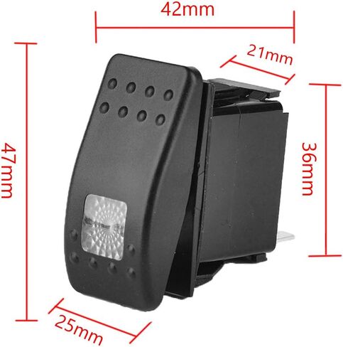 ESUPPORT 12 فولت 20A 3Pin مقاوم للماء سيارة قارب الطرق الوعرة البحرية إضاءة LED زرقاء زر الضغط الروك تبديل التبديل in Kuwait