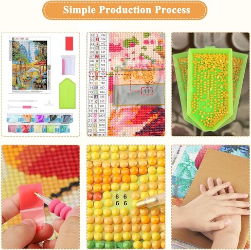 Lxmsja 5D Paris Flower Market Diamond Art Kits for Adults, Diamond Art Painting Kits, Paintings with Diamond Dots Full Drill Round Gem Art for DIY Gift Home Decor 12x16Inch in Saudi Arabia
