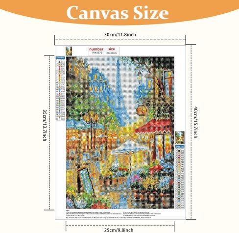 Lxmsja 5D Paris Flower Market Diamond Art Kits for Adults, Diamond Art Painting Kits, Paintings with Diamond Dots Full Drill Round Gem Art for DIY Gift Home Decor 12x16Inch in Saudi Arabia