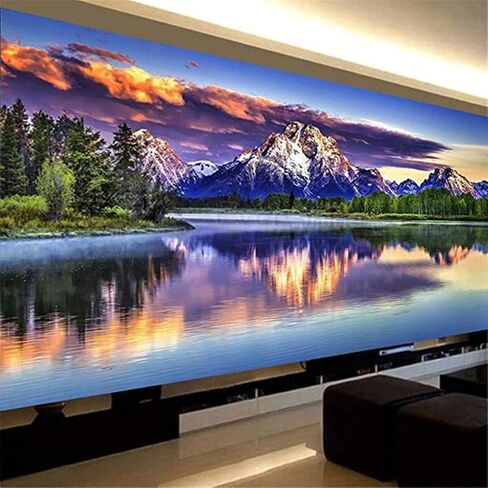 Instarry DIY 5D Diamond Painting Kits for Adults Large Size Landscape Rhinestones Embroidery Wall Decor 39.4x15.7 inch in Saudi Arabia