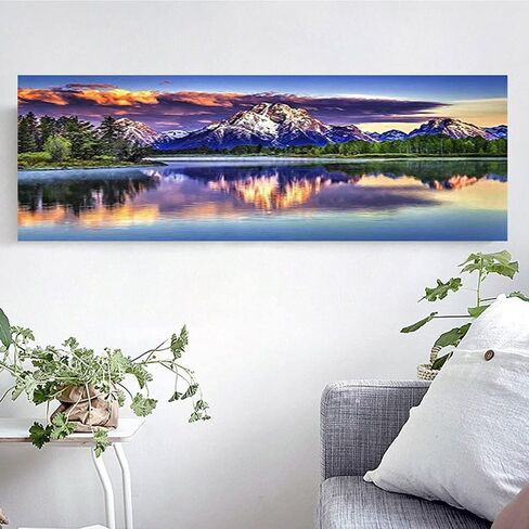 Instarry DIY 5D Diamond Painting Kits for Adults Large Size Landscape Rhinestones Embroidery Wall Decor 39.4x15.7 inch in Saudi Arabia