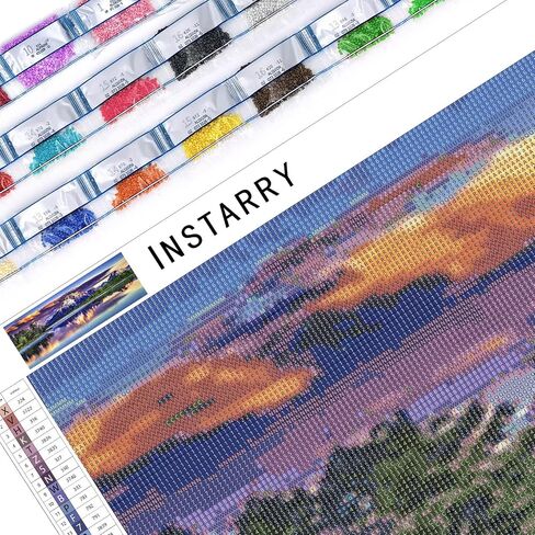 Instarry DIY 5D Diamond Painting Kits for Adults Large Size Landscape Rhinestones Embroidery Wall Decor 39.4x15.7 inch in Saudi Arabia