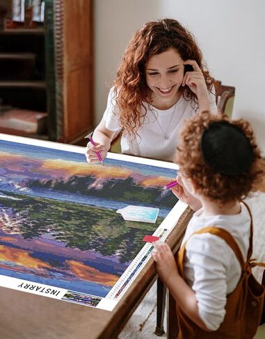 Instarry DIY 5D Diamond Painting Kits for Adults Large Size Landscape Rhinestones Embroidery Wall Decor 39.4x15.7 inch in Saudi Arabia