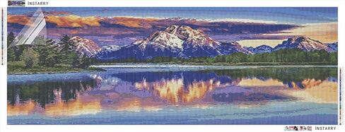 Instarry DIY 5D Diamond Painting Kits for Adults Large Size Landscape Rhinestones Embroidery Wall Decor 39.4x15.7 inch in Saudi Arabia