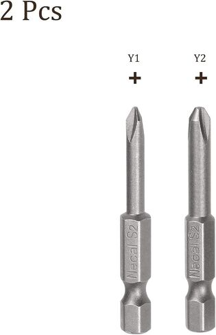 Tri-point Screwdriver Bit Set - [2 Inch x H1/4 x Y1 Y2] Hex Shank Magnetic Y-type Batch Head for Pneumatic or Power Tool Use, S2 Steel in Saudi Arabia
