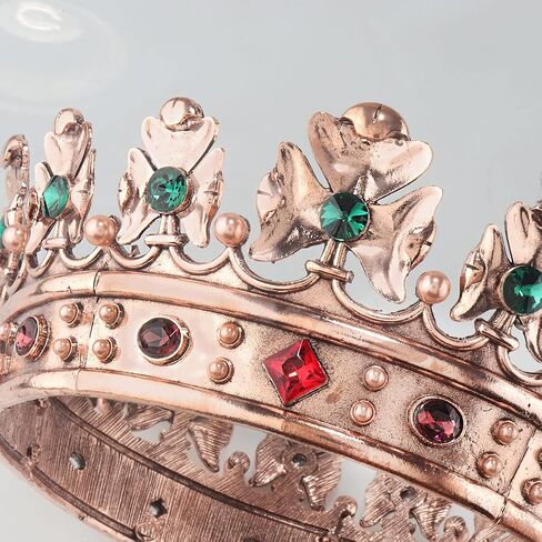 Baroque Royal Crown Men's Metal Prince Hair Crown Full Circle Birthday Party Hair Accessories For Halloween Costume Party Prom Pageant in Saudi Arabia